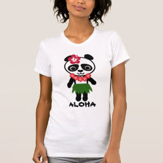 Hula Panda-Damen-Unterhemd T-Shirt