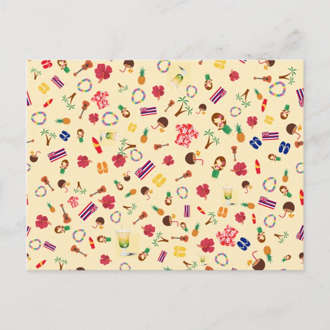 Hula Party in Hawaii Einladungspostkarte (Vorderseite)