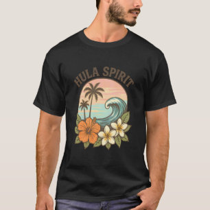 Hula Spirit Retro Surf Welle Hibiskus Plumeria Flu T-Shirt