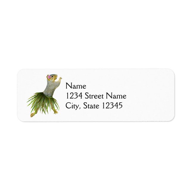 Hula Squirrel Address Labels (Vorne)