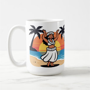 Hula-Tanz-Strandparty-Sonnenuntergang-tropische In Kaffeetasse