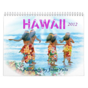 HULA TÄNZER MIT FLOWERS-OVAL JPEC, HAWAII KALENDER