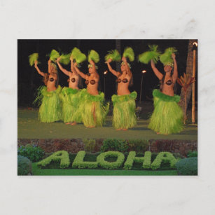 Hula Tänzer Postkarte