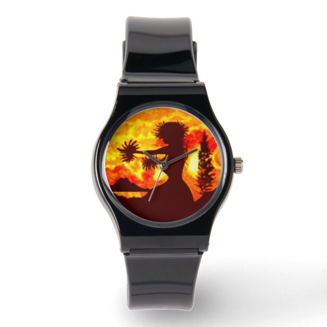 Hula-Tänzerin  Armbanduhr (Vorderseite)