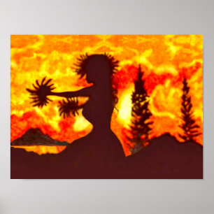 Hula-Tänzerin Poster