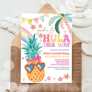Hula This Way Luau Aloha Tropical Summer Birthday Einladung