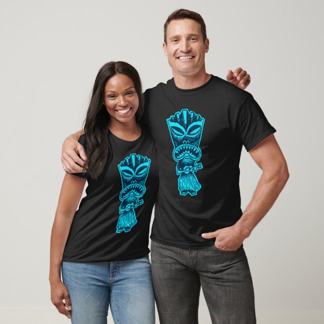 Hula Tiki Blue T-Shirt (Unisex)