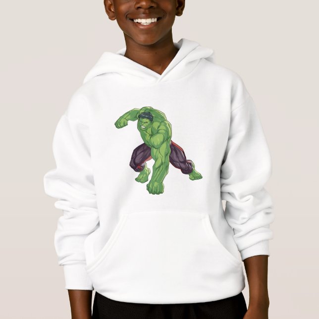 Hulk zerquetscht Jungs Kapuzenpullover Hoodie (Vorderseite)