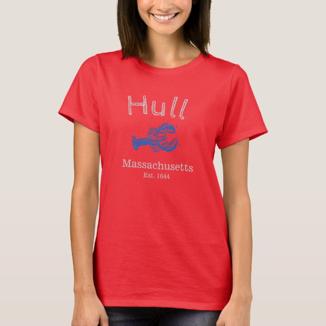 Hull Massachusetts Blue Lobster T - Shirt, dark, W T-Shirt (Vorderseite)