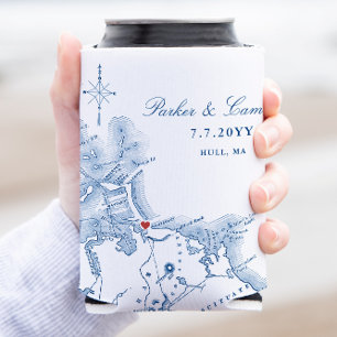Hull Massachusetts Hochzeitsgeschenk Getränk Dosenkühler