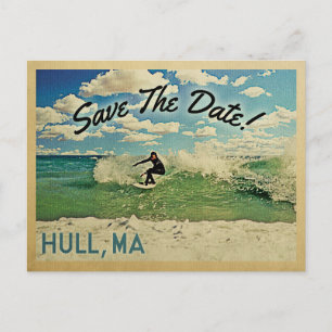 Hull Save The Date Kalifornien Surfen Ankündigungspostkarte