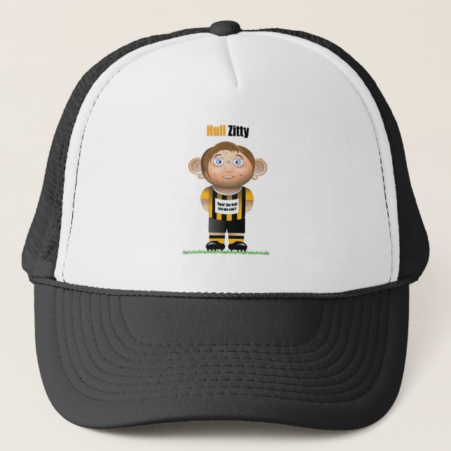 Hull Zitty (Hull City) Funny Football Trucker Hat Truckerkappe (Vorderseite)