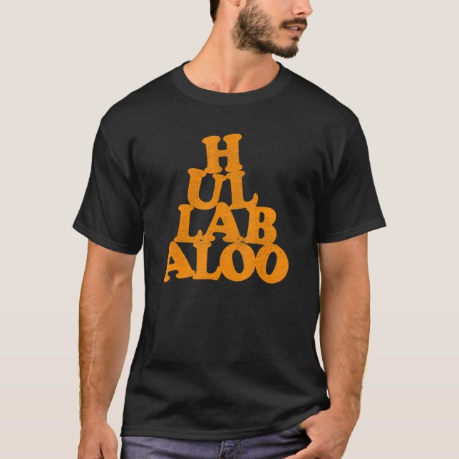 Hullabaloo In A Pile Of Letters Worn Effect T-Shirt (Vorderseite)
