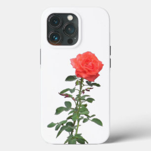 Hülle für Telefon - Einzelne rosa Rose