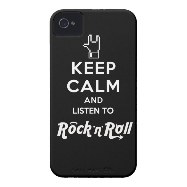 Hülle iPhone4 light Keep Calm… Rock?n? Roll (Rückseite)