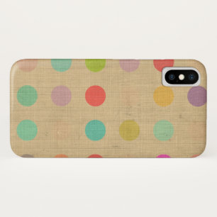 Hülle Polka Dots Türkis Beige Creme