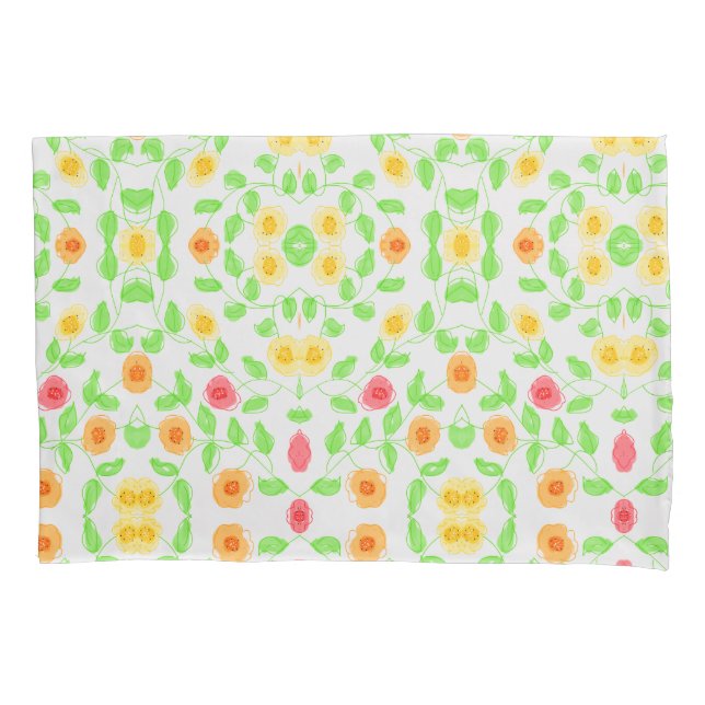 Hüllen von Kissen, gelb und orange Kissenbezug (Vorderseite)