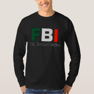 Hülsen-Schwarz-T-Shirt FBI volles Blooded T-Shirt