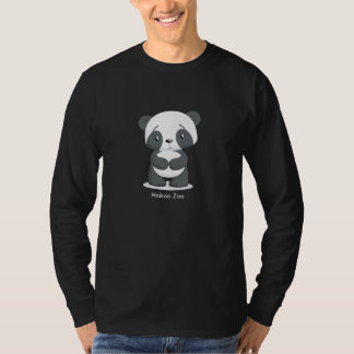 Hülsen-Shirt der traurigen Panda-Männer langes T-Shirt