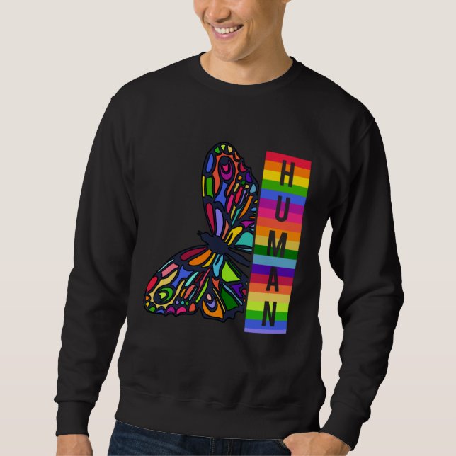 Human Butterfly LGBT Sweatshirt (Vorderseite)