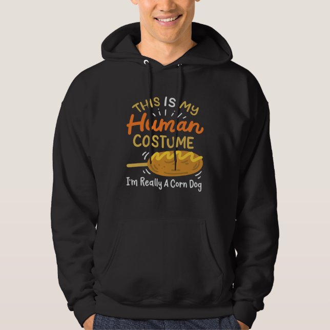 Human Costume Corn Dog Hoodie (Vorderseite)