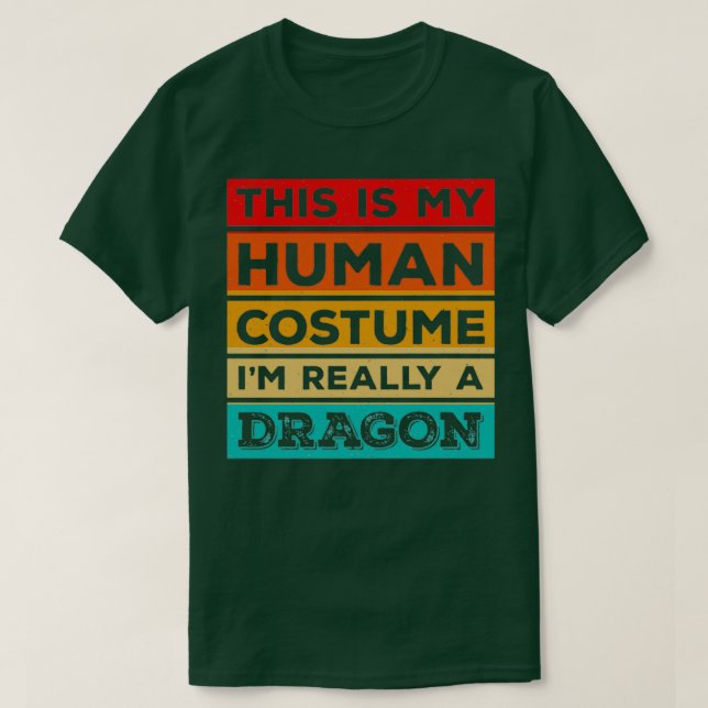 Human Costume Dragon Fire Halloween Beast Wings 1 T-Shirt (Design vorne)