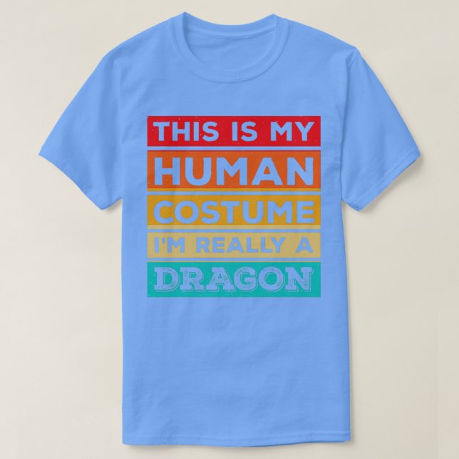 Human Costume Dragon Fire Halloween Beast Wings T-Shirt (Design vorne)