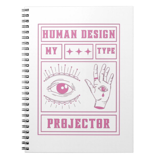 human design projector type pink notizblock (Vorderseite)