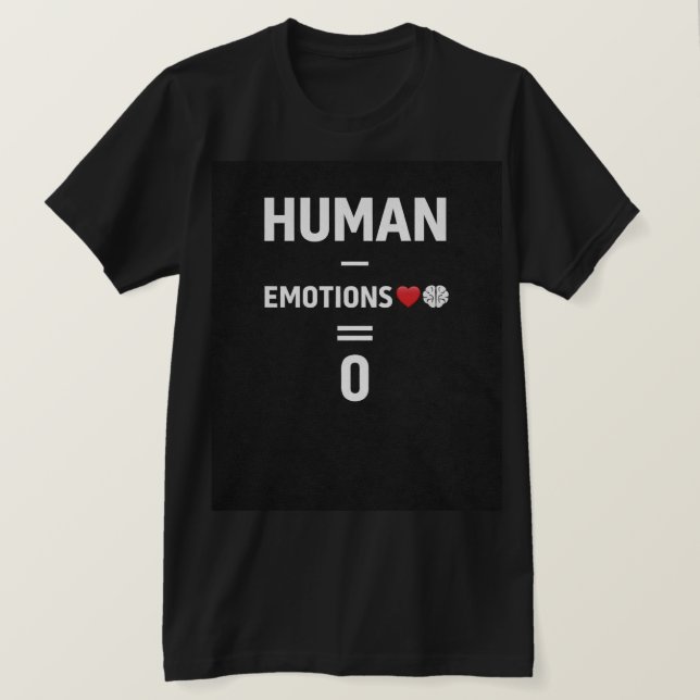 Human Emotions T-Shirt – Minimalistische Philosoph (Design vorne)