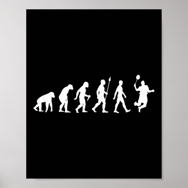 Human Evolution , Badminton Player Version Poster (Vorne)