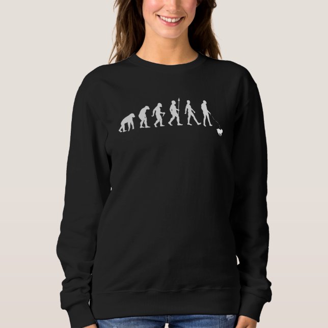 Human Evolution , Dog Walker Version Sweatshirt (Vorderseite)