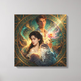 Human Form, Feline Soul – Mystic Cat Wall Art Leinwanddruck