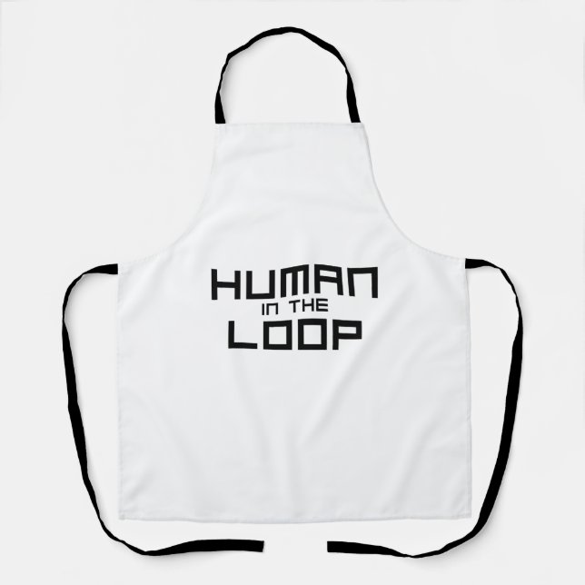 Human in the Loop Minimalist Industrial Apron Schürze (Vorderseite)
