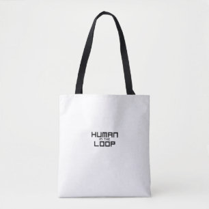 Human in the Loop Minimalistische Canvas-Tasche