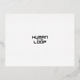 Human in the Loop Minimalistische Technik Folien Feiertagspostkarte