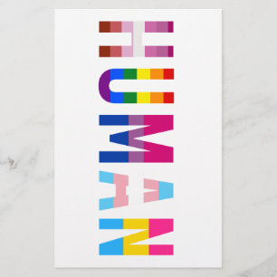 HUMAN LGBT Flag Gay Pride Monat Transgender Flyer