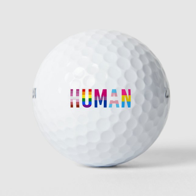 HUMAN LGBT Flag Gay Pride Monat Transgender Golfball (Vorderseite)