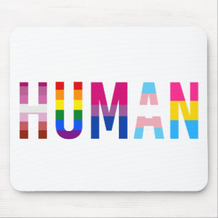 HUMAN LGBT Flag Gay Pride Monat Transgender Mousepad