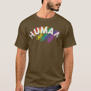 HUMAN LGBT Flag Gay Pride Monat Transgender Rainbo T-Shirt