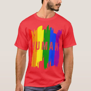 HUMAN LGBT Flag Gay Pride Monat Transgender  T-Shirt