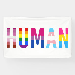 HUMAN LGBT-Flagge Gay Pride Monat Transgender Banner