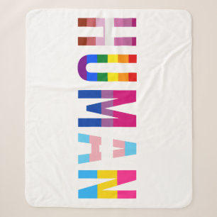 HUMAN LGBT-Flagge Gay-Pride-Monat Transgender Sherpadecke