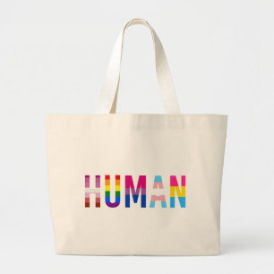 HUMAN LGBT-Flagge Gay Pride Month Transgender Jumbo Stoffbeutel