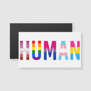 HUMAN LGBT-Flagge Gay Pride Month Transgender Magnetkarte