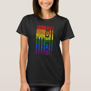 Human Lgbt Rainbow American Flag Gay Pride Month L T-Shirt