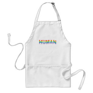 HUMAN LGBTQIA-Regenbogenflagge, Buchstabe Cool Schürze