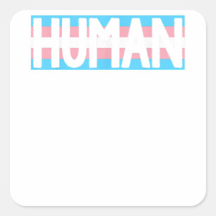 Human Men Shirt Gay Pride TShirt Proud Gay Pride Quadratischer Aufkleber