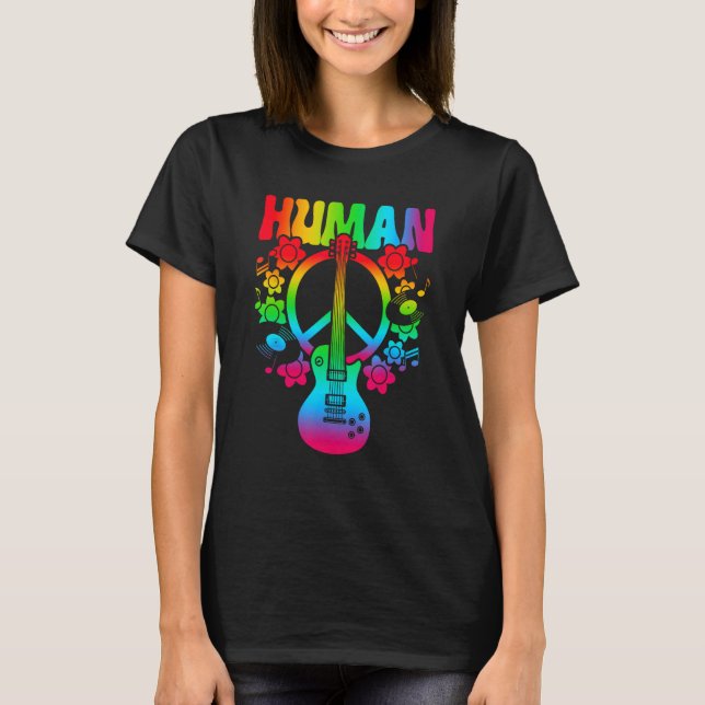 HUMAN Rainbow LGBT Flag Gay Pride Month Lesbian 9 T-Shirt (Vorderseite)