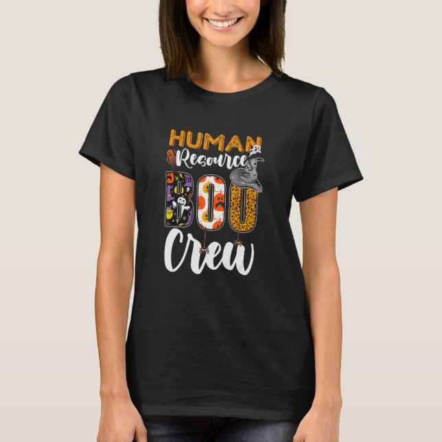 Human Resource Boo Crew Halloween Matching HR Mana T-Shirt (Vorderseite)