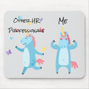 Human Resources HR Unicorn Funny Gift Mousepad